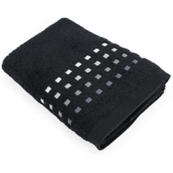 Linnea Pure squares Noir Coton 70 x 140 cm 1 pièce(s)