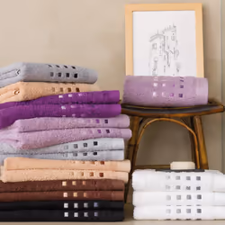 Linnea Pure squares Noir Coton 70 x 140 cm 1 pièce(s)