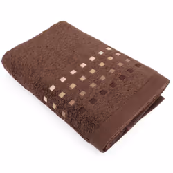 Linnea Pure squares, Marron, Coton, 1 pièce(s), 550 g/m², Portugal, 70 x 140 cm