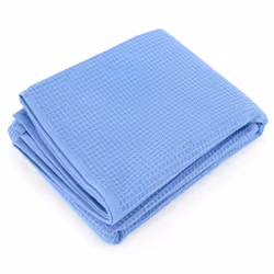 Linnea Pure waffle, Bleu, Coton, 1 pièce(s), Portugal, 70 x 140 cm