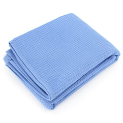 Linnea Pure waffle Bleu Coton 70 x 140 cm 1 pièce(s)