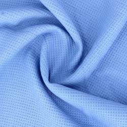 Linnea Pure waffle Bleu Coton 70 x 140 cm 1 pièce(s)