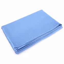 Linnea Pure waffle, 90 x 160 cm, Coton, Bleu, 1 pièce(s)