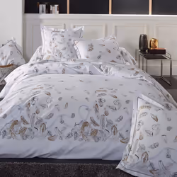 Linnea Plumes housse de couette Blanc Percale 260 x 240 cm