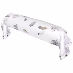 Linnea Plumes, Blanc, Percale, 125 g/m², Plumes, France, 140 x 43 cm