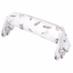 Linnea Plumes, Blanc, Percale, 125 g/m², Plumes, France, 200 x 43 cm