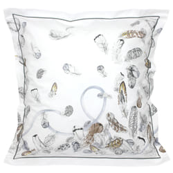 Linnea Plumes Blanc 65 x 65 cm Percale