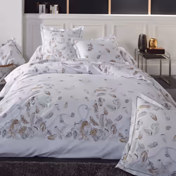 Linnea Plumes Blanc 50 x 70 cm Percale