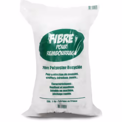REMBOURRAGE FIBRES POLYESTER - SAC 1 KG Ce rembourrage est constitué de fibres polyester recyclées. A la fois résistant, soup ...