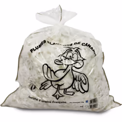 REMBOURRAGE 30% DUVET DE CANARD - 1 KG Ce rembourrage est constitué à 70% de plumes et 30% de duvet de canard, il est particu ...