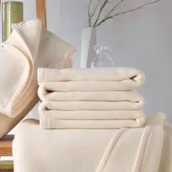 Linnea Teddy plaid 240 x 260 cm Polyester Blanc