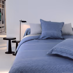 Linnea Vendôme housse de couette Bleu Satin 240 x 220 cm