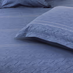 Linnea Vendôme housse de couette Bleu Satin 240 x 220 cm