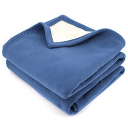 Linnea Narvik plaid 240 x 260 cm Polyester Bleu