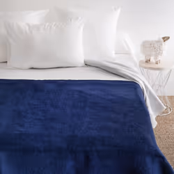 Linnea Volta plaid 240 x 260 cm Laine Bleu
