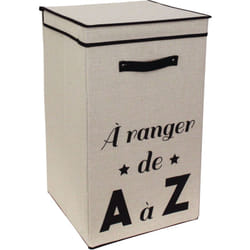 Panier à linge cartonnée avec couvercle 70L