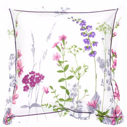 Linnea Pretty, Blanc, Coton, 115 g/m², Pretty, France, 65 x 65 cm