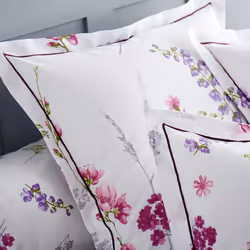 Linnea Pretty Blanc 65 x 65 cm Coton