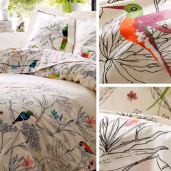 Linnea Amazonia housse de couette Écru Coton 260 x 240 cm
