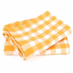 Linnea Squares vichy, Jaune, 50 x 70 cm, Coton, 260 g/m², 2 pièce(s), Portugal