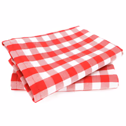 Linnea Squares vichy, Rouge, 50 x 70 cm, Coton, 260 g/m², 2 pièce(s), Portugal