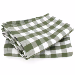 Linnea Squares vichy, Vert, 50 x 70 cm, Coton, 260 g/m², 2 pièce(s), Portugal