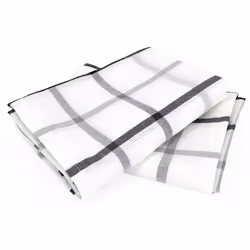Linnea Squares lin, Gris, 50 x 70 cm, Coton, 230 g/m², 2 pièce(s), Portugal