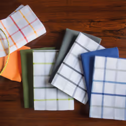 Linnea Squares lin torchon de cuisine 50 x 70 cm