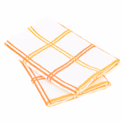 Linnea Squares, Orange, 50 x 50 cm, Coton, 440 g/m², 2 pièce(s), Portugal