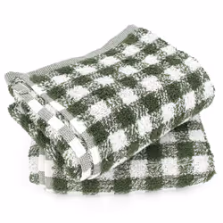 Linnea Squares vichy, Vert, 50 x 50 cm, Coton, 440 g/m², 2 pièce(s), Portugal