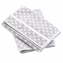 Linnea Dots, Gris, 50 x 50 cm, Coton, 440 g/m², 2 pièce(s), Portugal