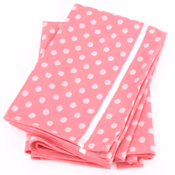Linnea Dots, Rose, 50 x 70 cm, Coton, 260 g/m², 2 pièce(s), Portugal