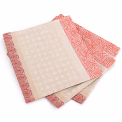 Linnea Charleston corail, Rouge, Coton, 450 mm, 450 mm, 150 g, 3 pièce(s)