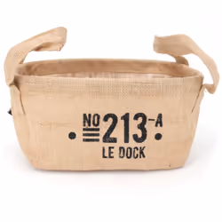 Panier de rangement en toile de jute rigidifiée avec anses, 213 LE DOCK La toile de jute rigidifiée est à la mode ! Rangez sa ...