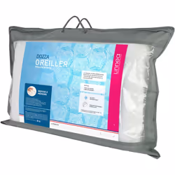 OREILLER DOZZA 40x60 CM mousse à mémoire de forme moulée L'oreiller DOZZA aquagel à mémoire de forme microperforée pour la ve ...