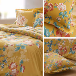 Linnea Obsession housse de couette Jaune Coton 200 x 200 cm