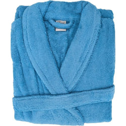 Peignoir coton royal cresent col châle m
