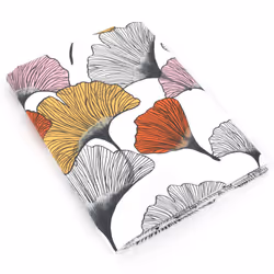 Linnea Ginkgo, Drap de lit, 180 x 290 cm, Rose, 125 g/m², Ginkgo, France