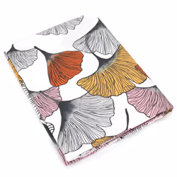 Linnea Ginkgo, Drap de lit, 280 x 325 cm, Rose, 125 g/m², Ginkgo, France
