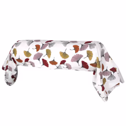 Linnea Ginkgo, Rose, Percale, 125 g/m², Ginkgo, France, 140 x 43 cm