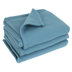 Linnea Teddy plaid 240 x 260 cm Polyester Bleu