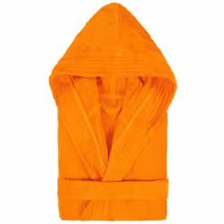 PEIGNOIR ENFANT A CAPUCHE COLLECTION PURE TAILLE 4 ANS TEINTE orange Un peignoir pour enfant au style épuré, en éponge 100 % ...