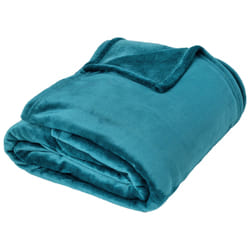 Linnea Velvet plaid 220 x 240 cm Polyester Bleu