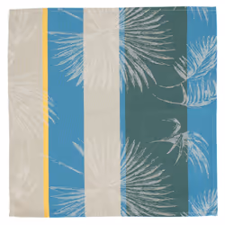 Linnea Palmier serviette 3 pièce(s) Bleu Coton