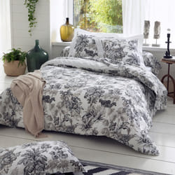 Linnea Savane housse de couette Blanc Satin 240 x 220 cm