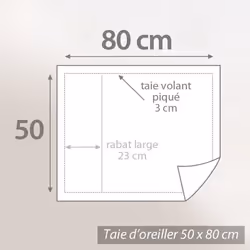 Linnea Primo Blanc 50 x 80 cm Percale