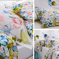 Linnea Nenuphar housse de couette Multicolore Percale 200 x 200 cm