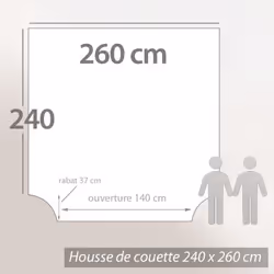 Linnea Nenuphar housse de couette Multicolore Percale 260 x 240 cm