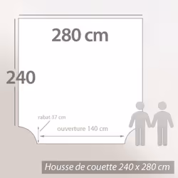 Linnea Nenuphar housse de couette Multicolore Percale 280 x 240 cm