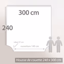 Linnea Nenuphar housse de couette Multicolore Percale 300 x 240 cm